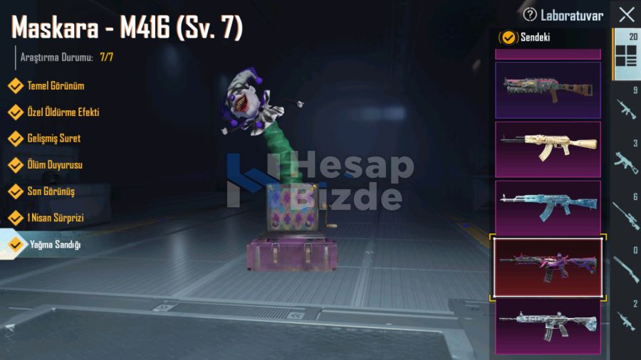 MASKARA MAX SEVİYE + BUZ AKM 7 + 75 DESTANSI SATILIK HESAP